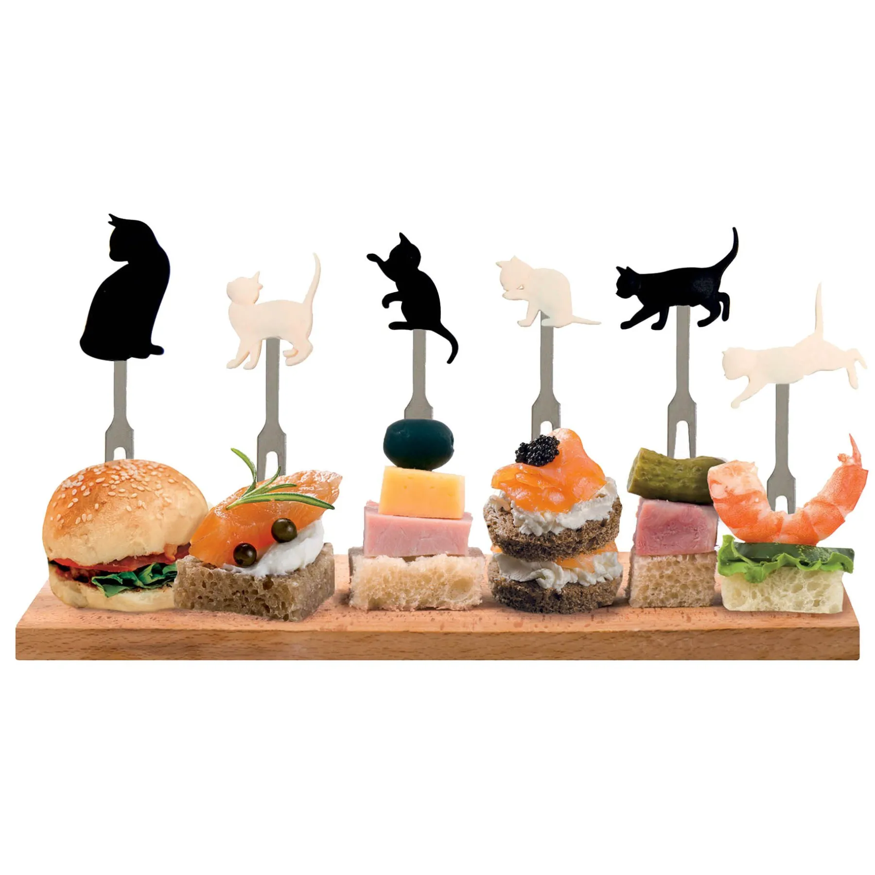 Legami Weitere Küchen-Accessoires|Cocktail Hour*6 kleine Aperitif-Gabeln im Set