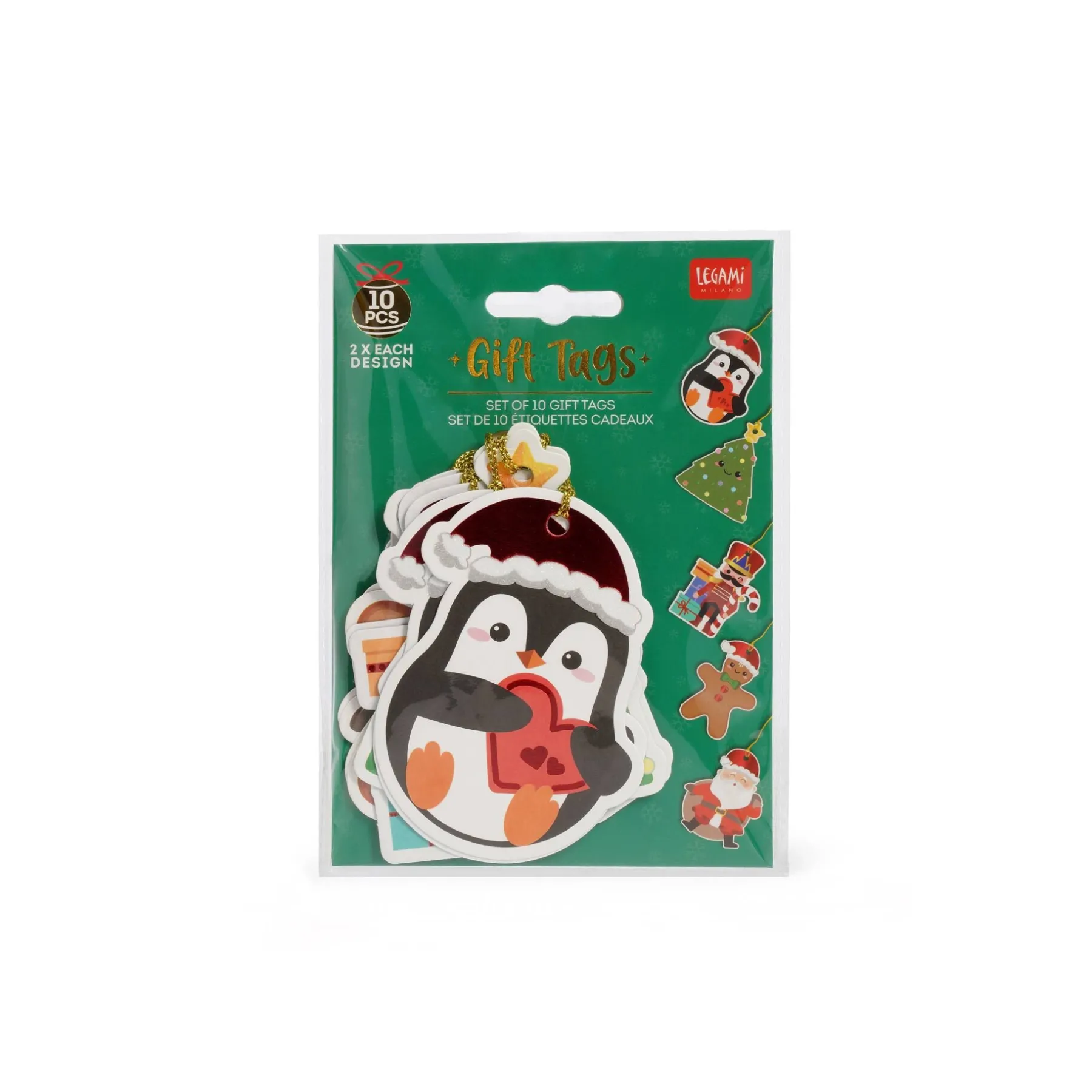 Legami Party-Accessoires*10 weihnachtliche Verschlussetiketten im Set