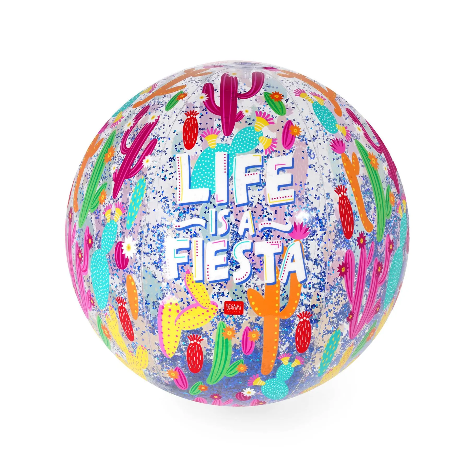 Legami Spiele Am Strand|Schlauchboote*Aufblasbarer Strandball - Glitter Beach Ball