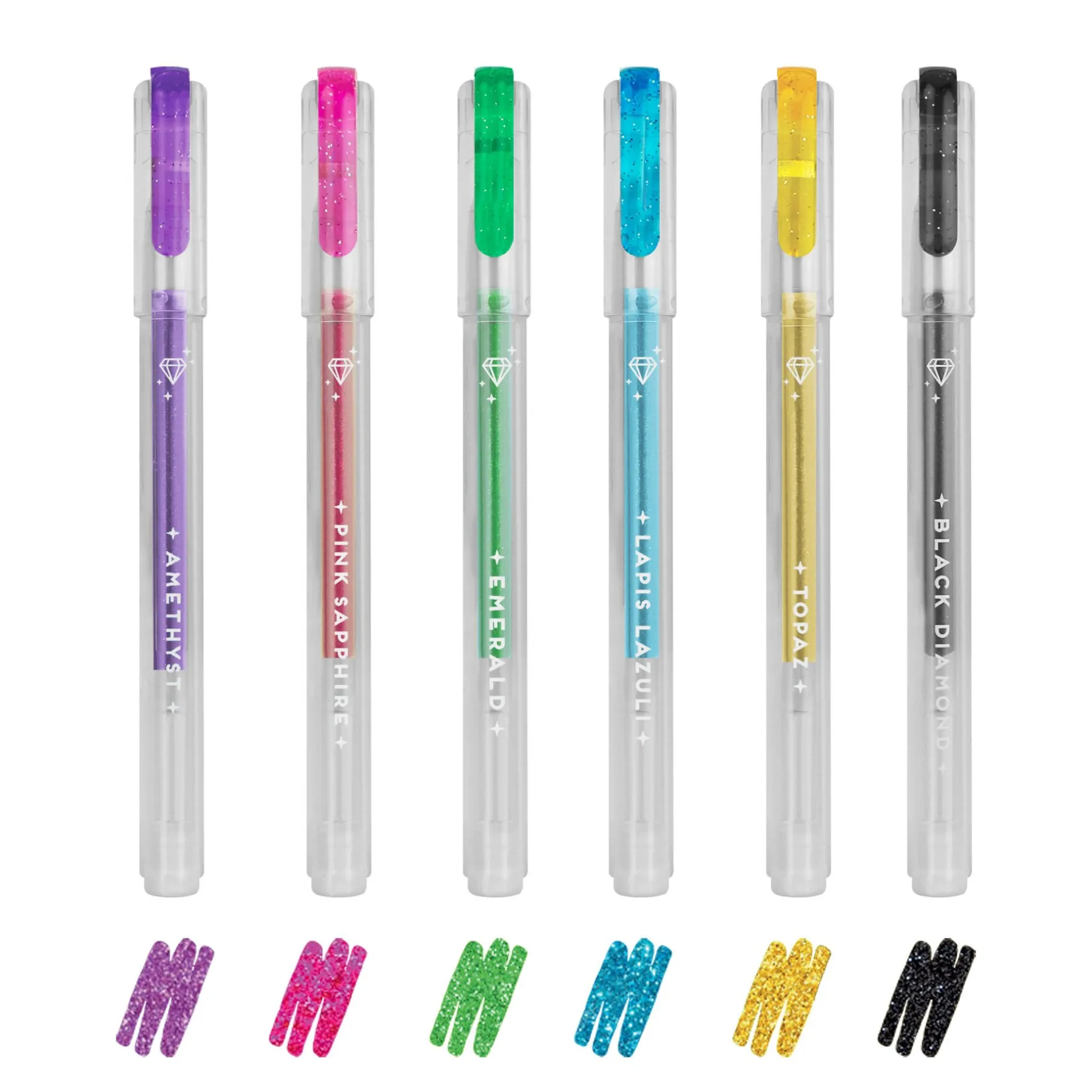 Legami Kugelschreiber Und Gelstifte*6er-Set aus glitzernden Mini-Gelstiften - Shine Like a Diamond