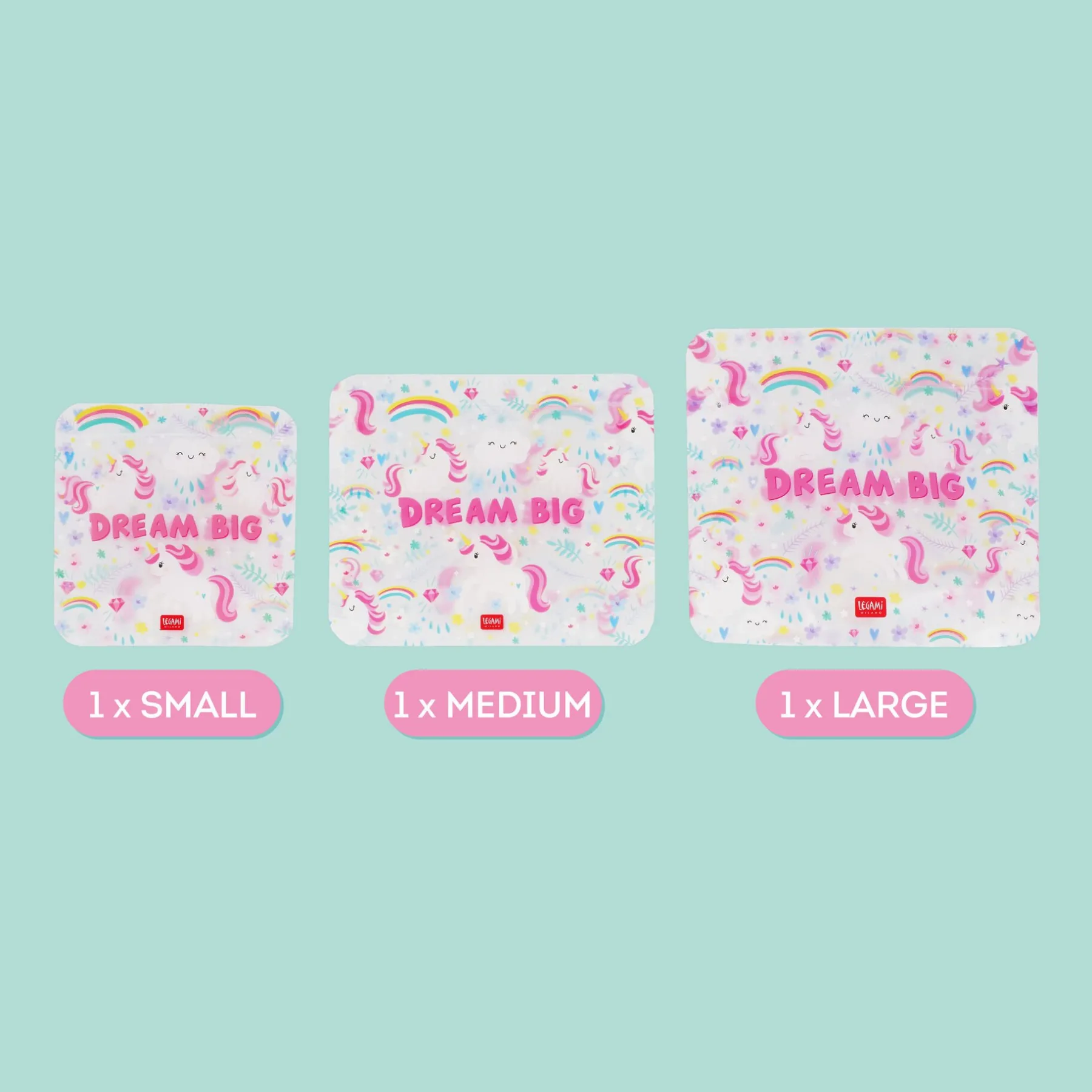 Legami Weitere Küchen-Accessoires*3er-Set Lebensmittelbeutel - Snack Bags