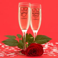 Legami Cocktail Hour*2er-Set Sektgläser - Cheers to Love