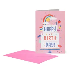 Legami Geburtstagskarten*Glückwunschkarte Geburtstag - Rainbow Cake