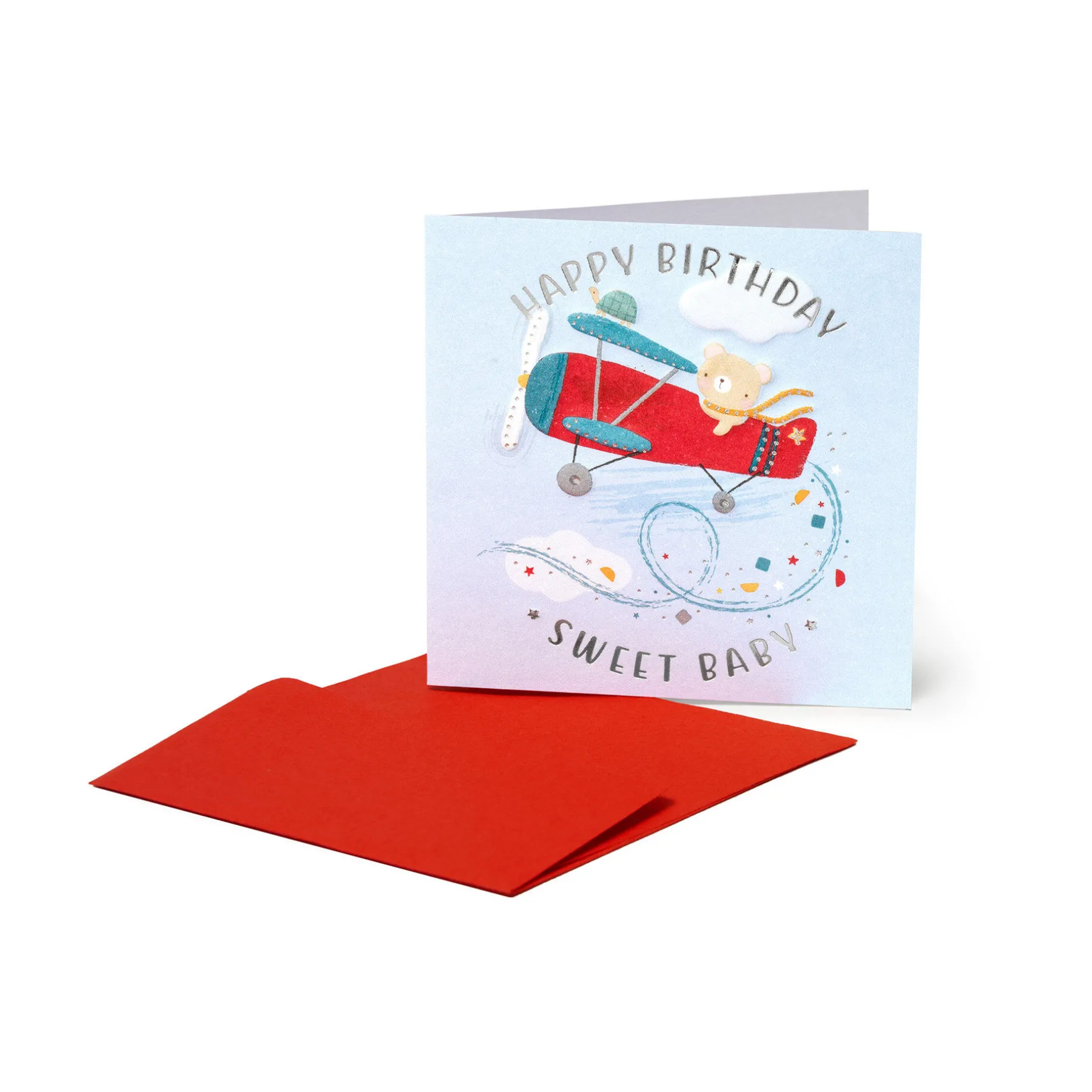 Legami Geburtstagskarten*Glückwunschkarte Geburtstag - Teddy Plane