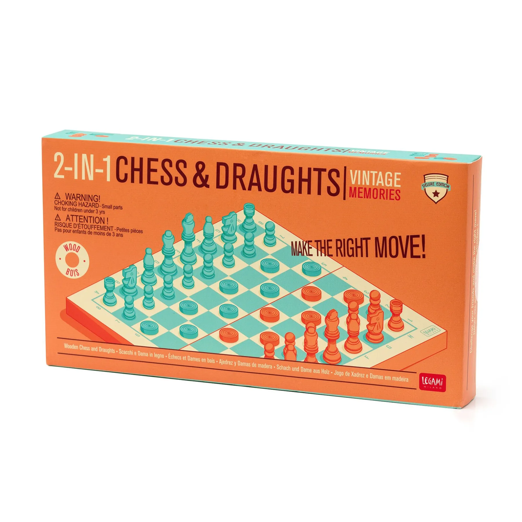 Legami Spiele*2-in-1-Schach- und Damespiel