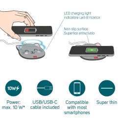 Legami Power-Banks Und Ladegeräte*Kabellose Ladestation für Smartphone - Super Fast