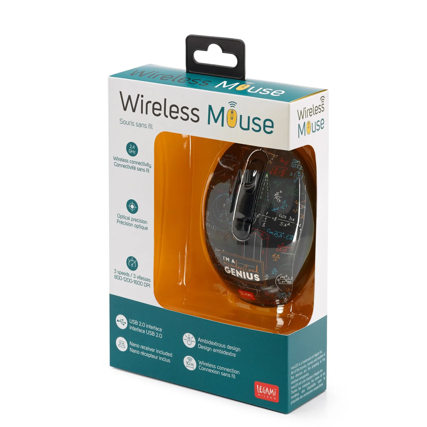 Legami Zubehör Für Smartphone, Pc, Tablet*Kabellose Maus mit USB-Empfänger