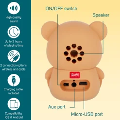 Legami Lautsprecher*Kabelloser Speaker mit Halterung - The Sound of Cuteness