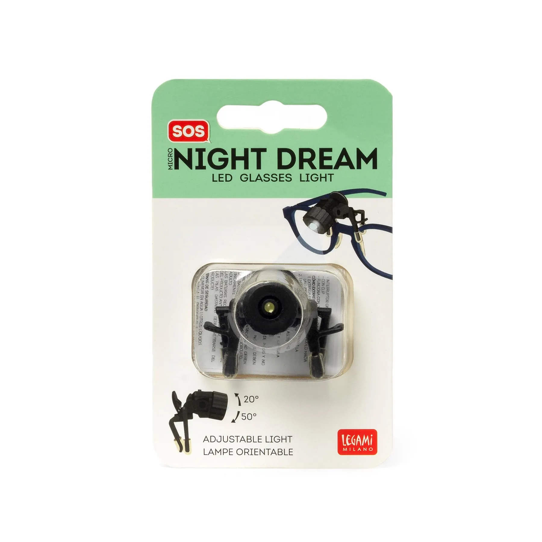 Legami Leselampen*LED-Licht für Brillen - Micro Night Dream