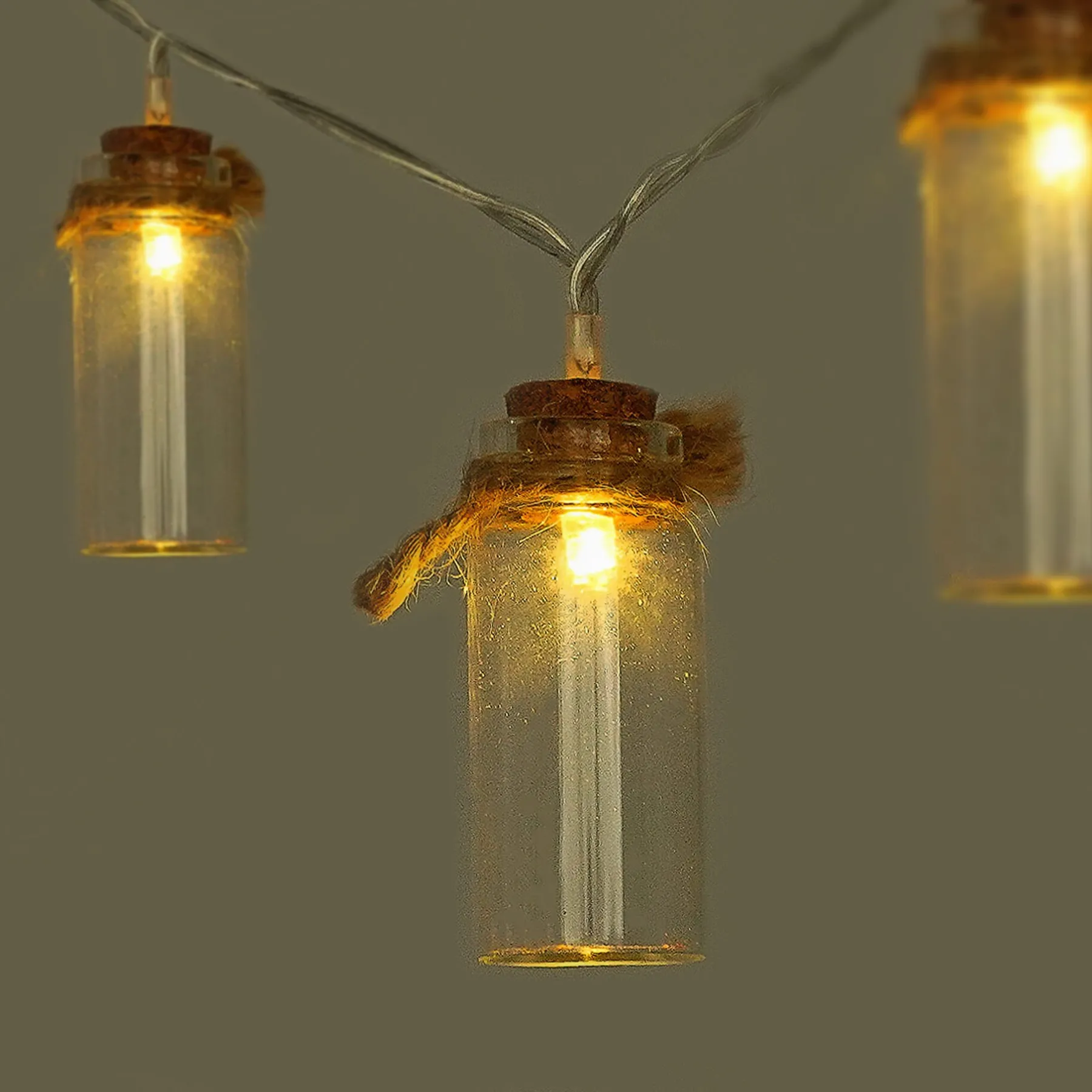 Legami Deko-Leuchten*LED-Lichterkette mit Glasgefäßen