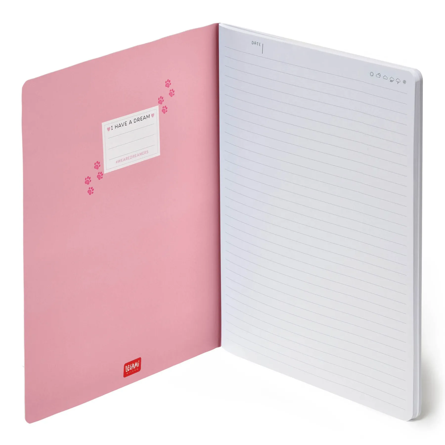 Legami Linierte Hefte*Liniertes Notizbuch - Large - B5-Format