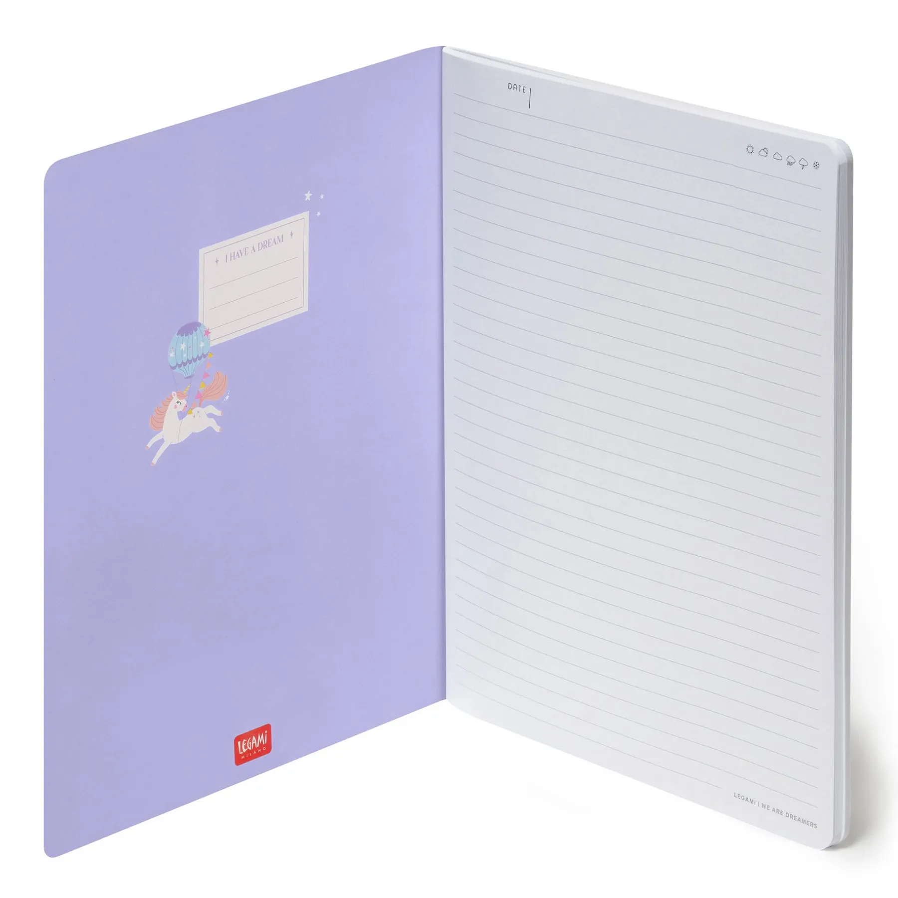 Legami Linierte Hefte*Liniertes Notizbuch - Large - B5-Format