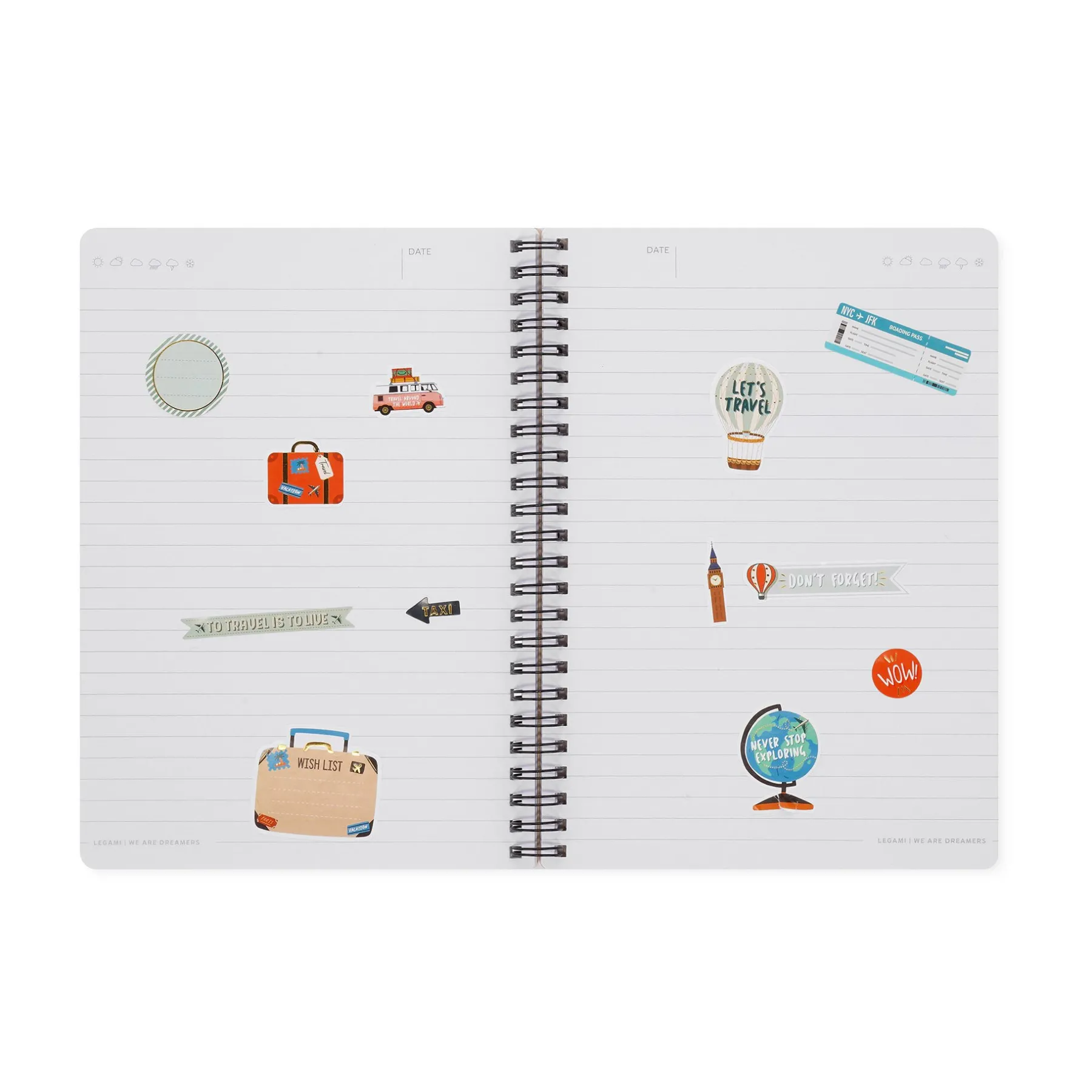 Legami Linierte Hefte*Liniertes Notizbuch -Large - Spiralbindung - A5-Format