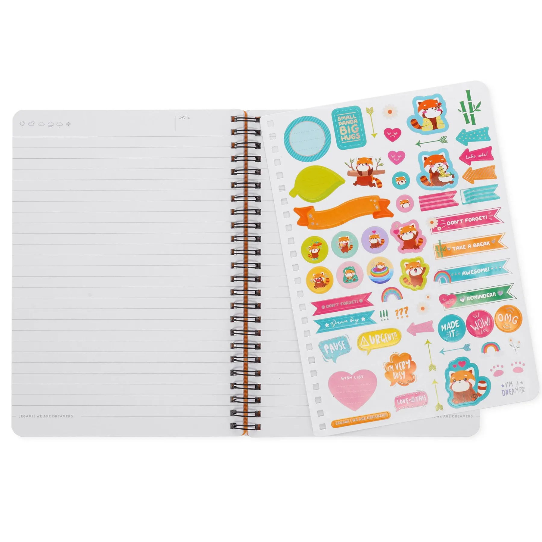 Legami Linierte Hefte*Liniertes Notizbuch -Large - Spiralbindung - A5-Format