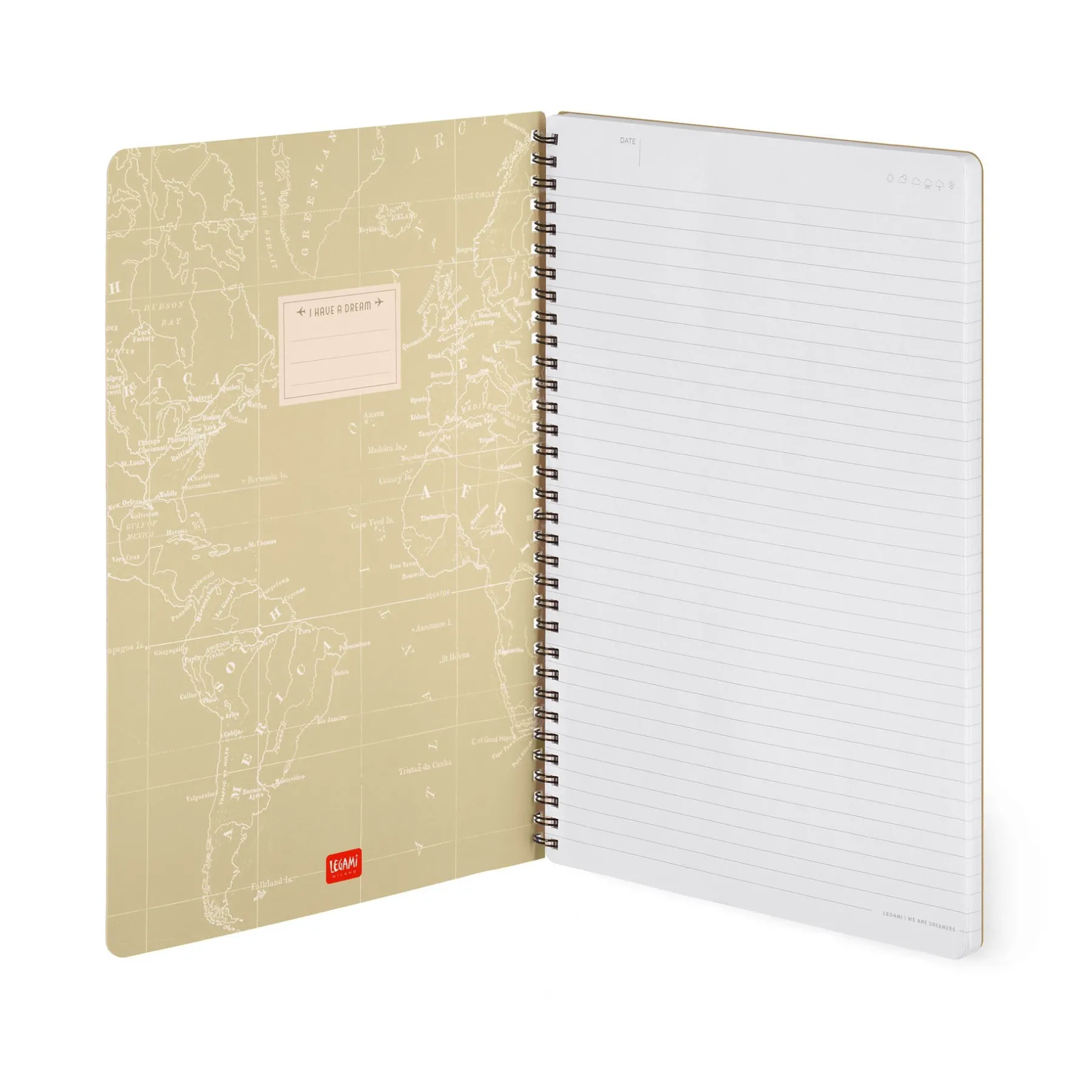 Legami Linierte Hefte*Liniertes Notizbuch -Maxi - Spiralbindung - A5-Format
