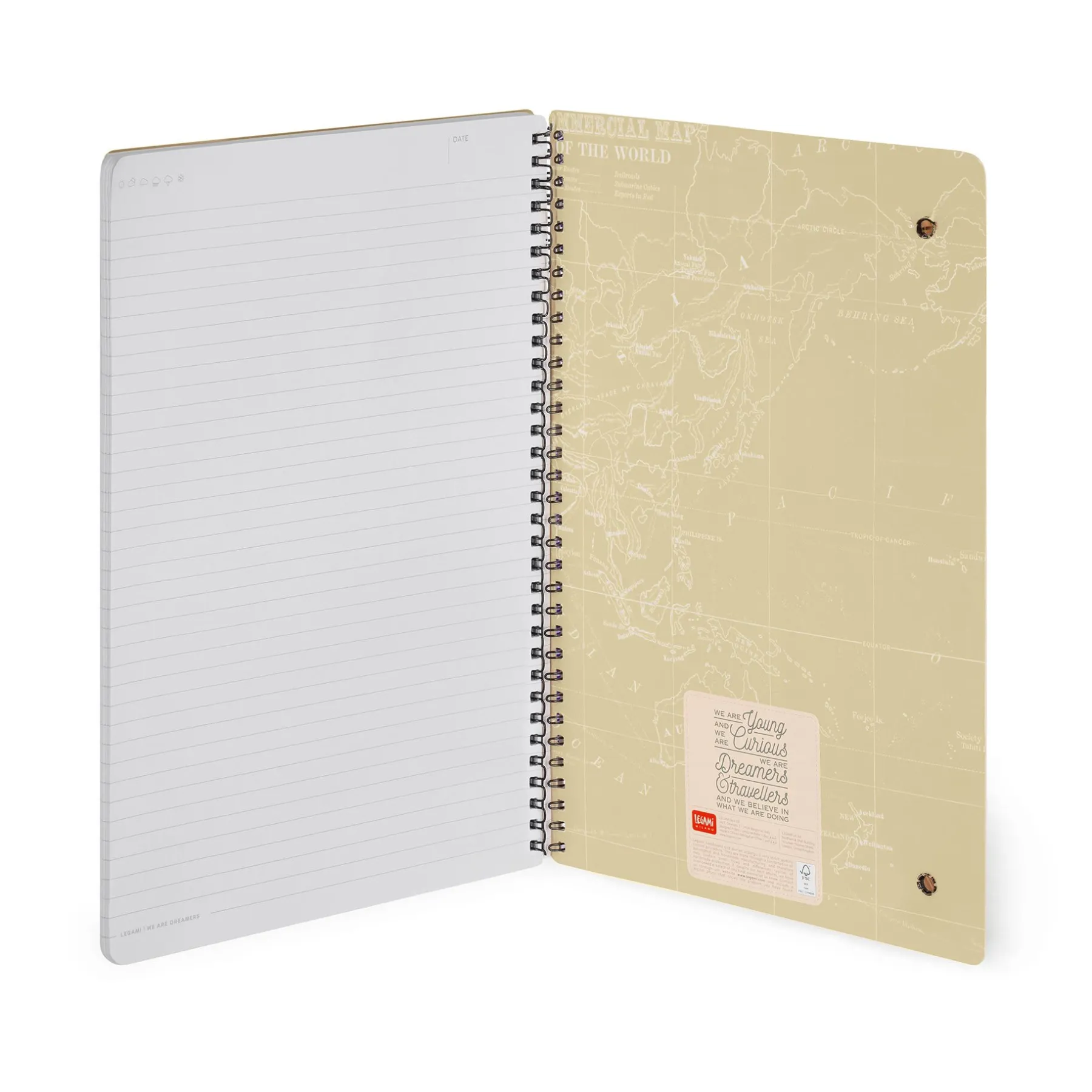 Legami Linierte Hefte*Liniertes Notizbuch -Maxi - Spiralbindung - A5-Format