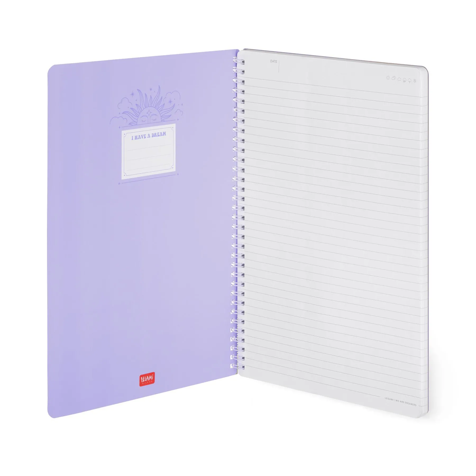 Legami Linierte Hefte*Liniertes Notizbuch -Maxi - Spiralbindung - A5-Format