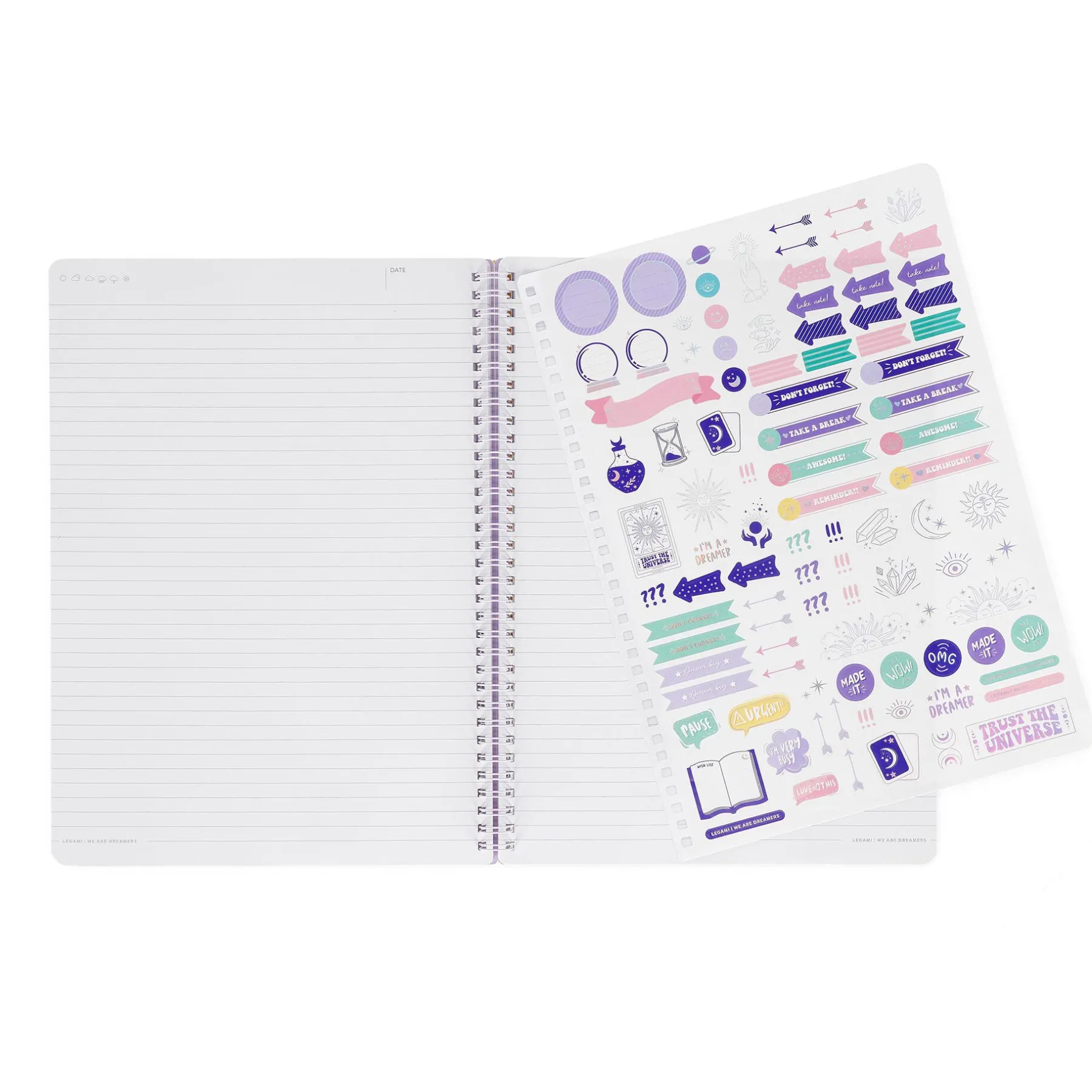 Legami Linierte Hefte*Liniertes Notizbuch -Maxi - Spiralbindung - A5-Format