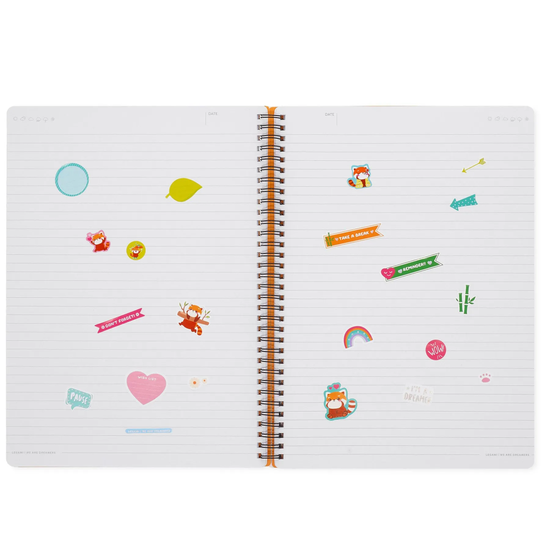 Legami Linierte Hefte*Liniertes Notizbuch -Maxi - Spiralbindung - A5-Format