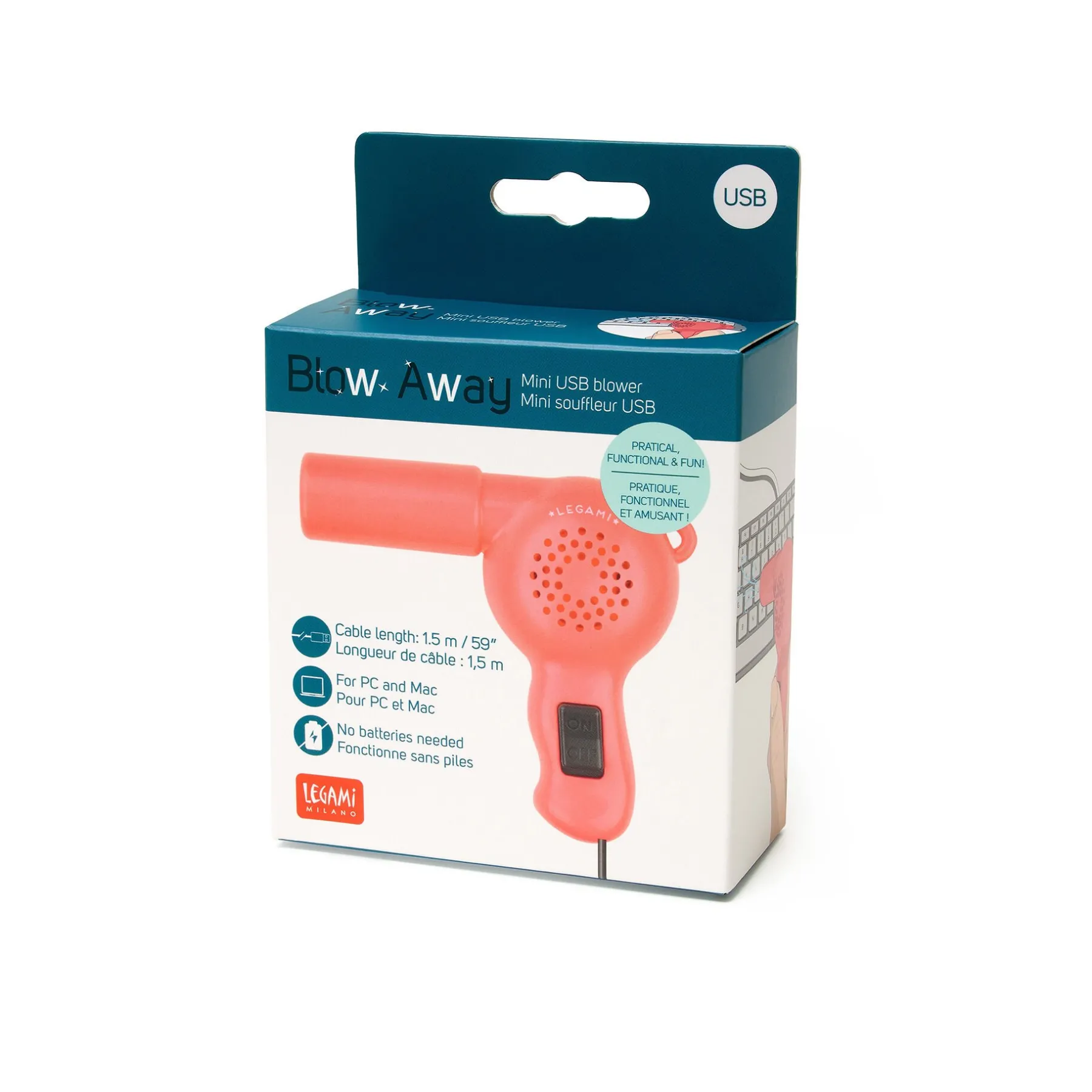 Legami Zubehör Für Smartphone, Pc, Tablet*Mini-USB-Gebläse - Blow Away