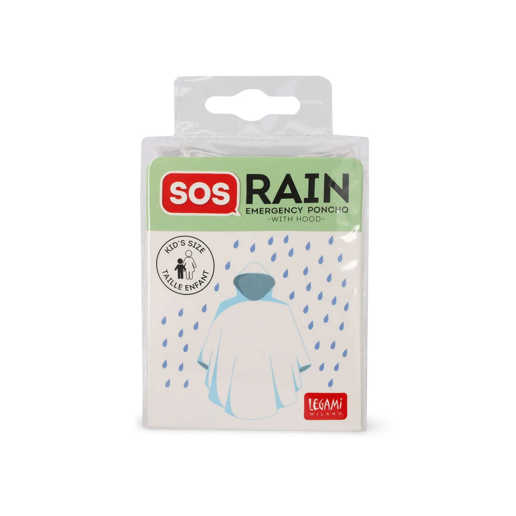 Legami Weitere Accessoires*Regenponcho für Kinder - SOS Rain-Kid‘s size