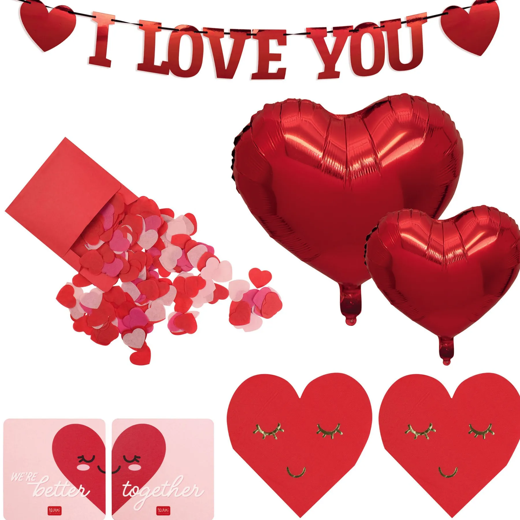Legami Party-Accessoires*Romantisches Abenddekorationsset - Love Is in The Air