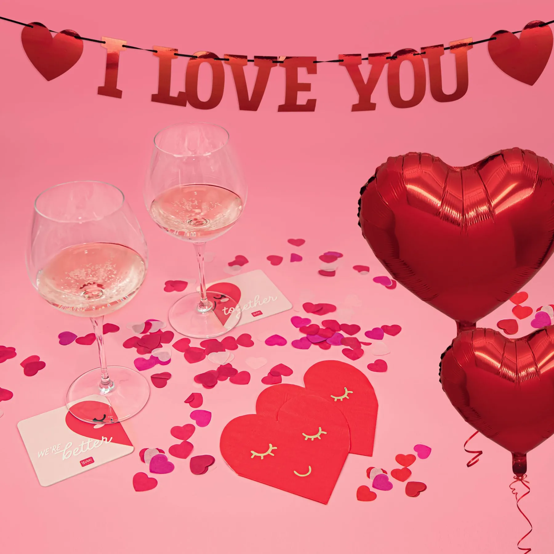 Legami Party-Accessoires*Romantisches Abenddekorationsset - Love Is in The Air