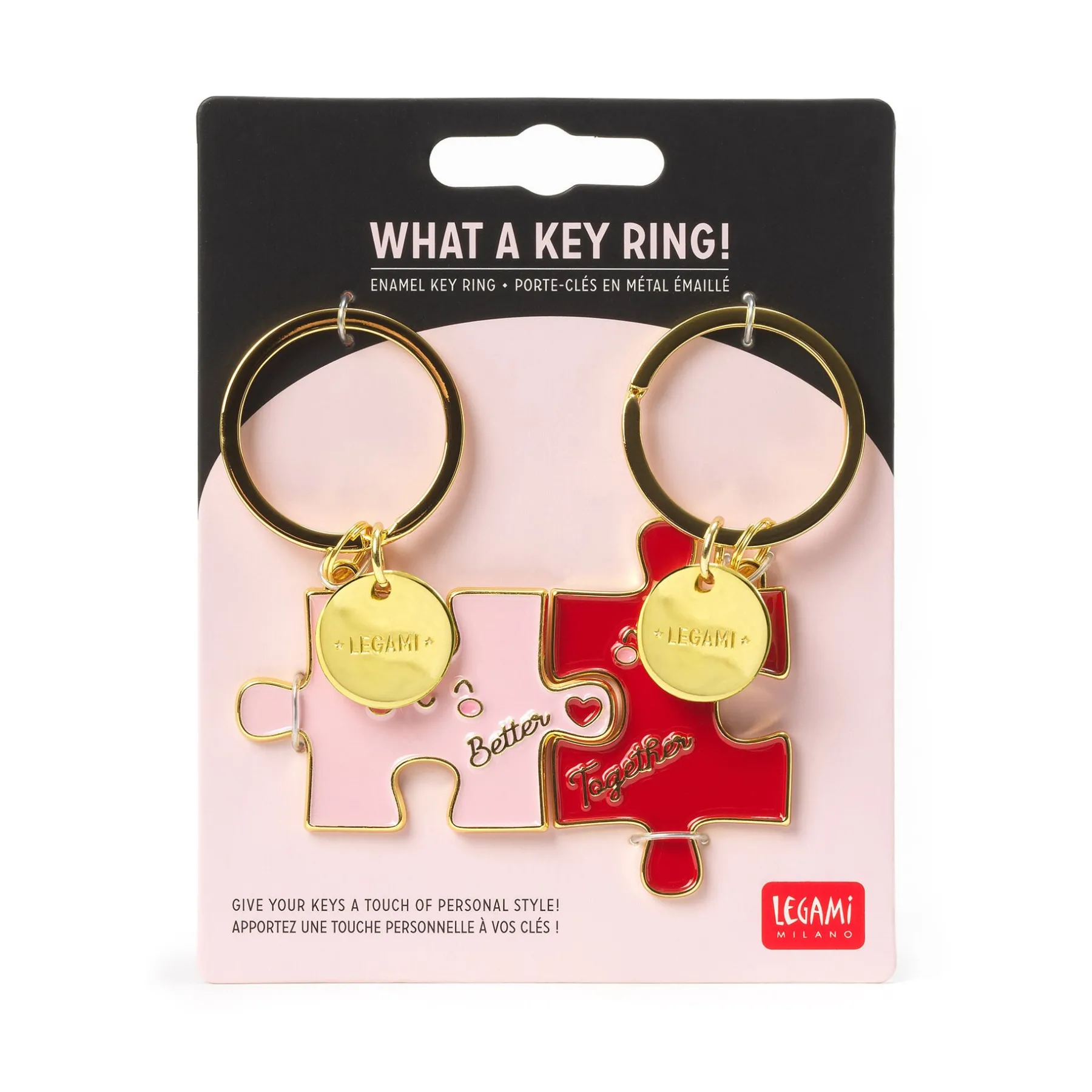 Legami Schlüsselanhänger*Schlüsselanhänger aus Emailliertem Metall - What a Key Ring!