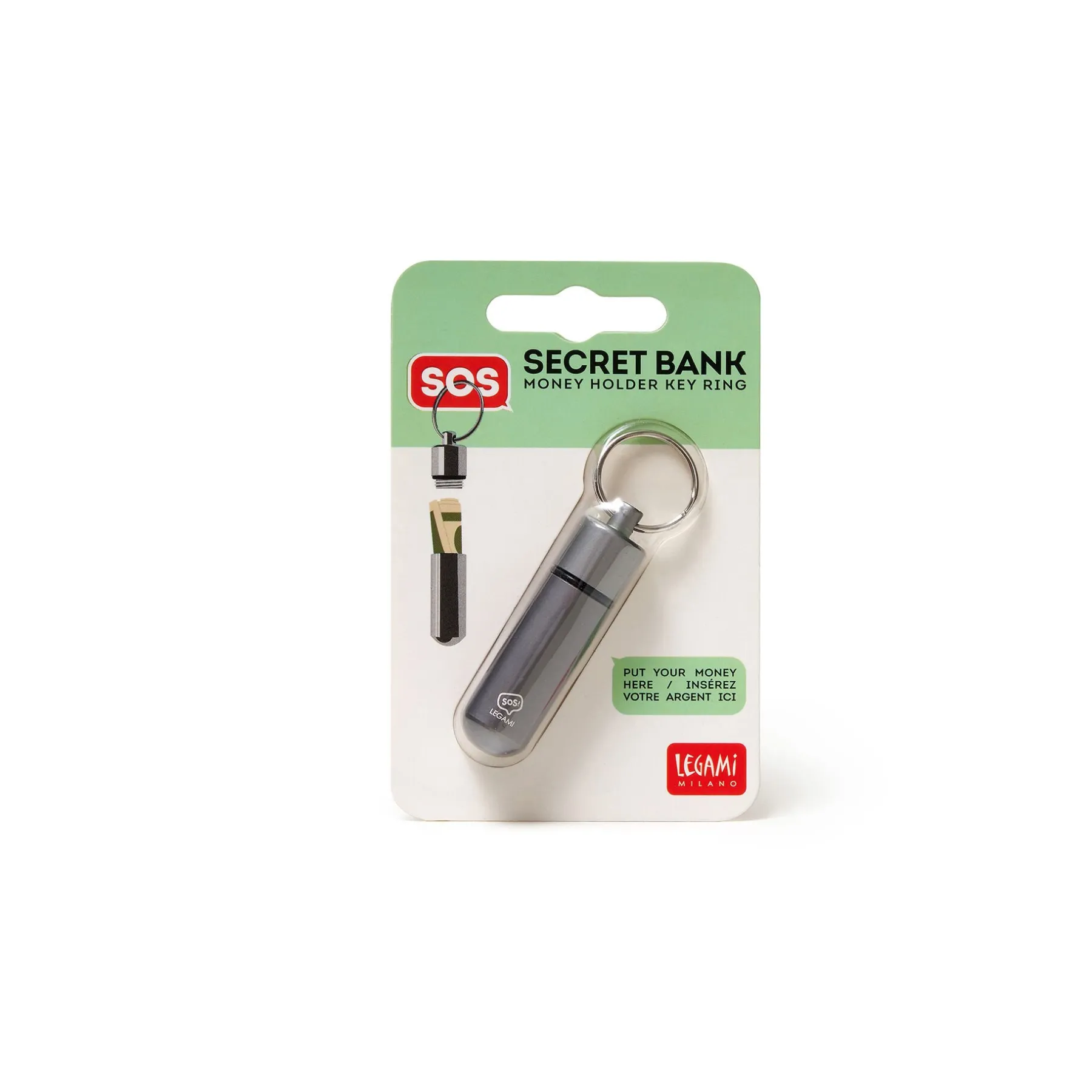 Legami Weitere Accessoires|Schlüsselanhänger*Schlüsselanhänger mit Geldbörse - SOS Secret Bank