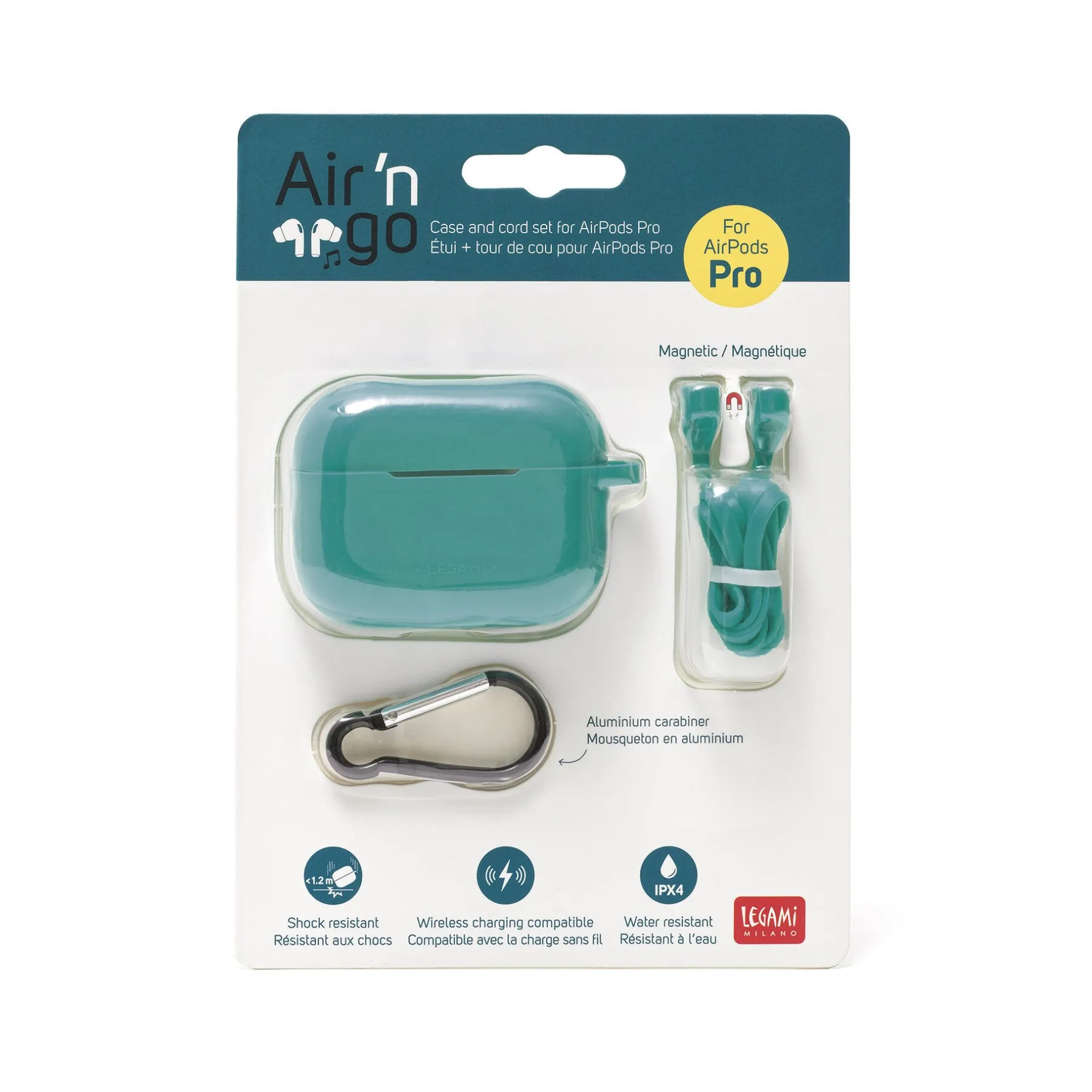 Legami Zubehör Für Smartphone, Pc, Tablet*Set aus Hülle und Trageband für AirPods - Air'n Go