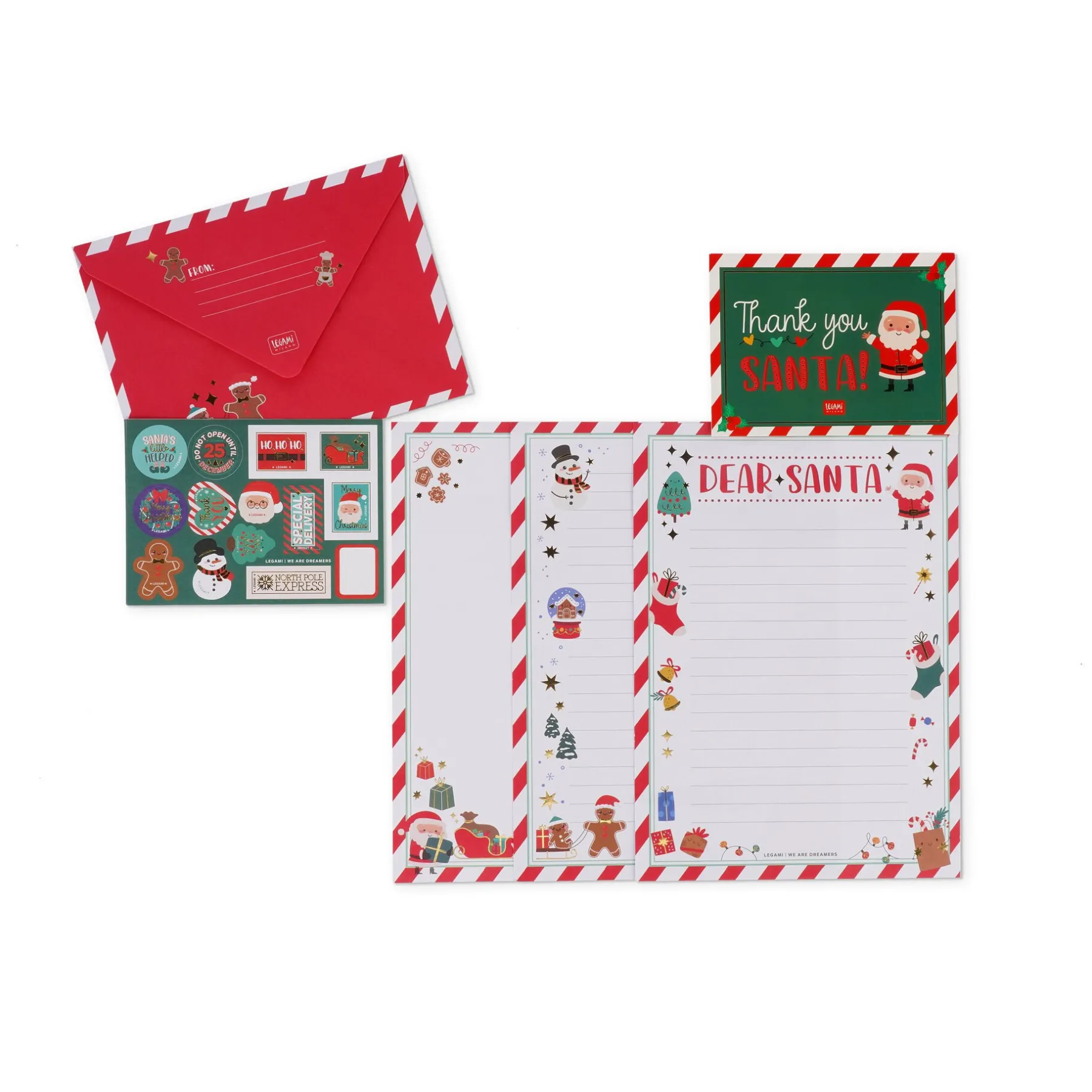 Legami Party-Accessoires*Set für Brief an den Weihnachtsmann