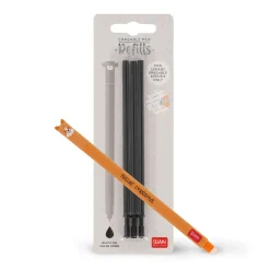 Legami Erasables Stifte Nachfüllminen|Löschbare Stifte*Set Löschbarer Stift Corgi mit schwarzer Ersatzmine