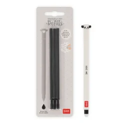 Legami Erasables Stifte Nachfüllminen|Löschbare Stifte*Set Löschbarer Stift Panda mit schwarzer Ersatzmine