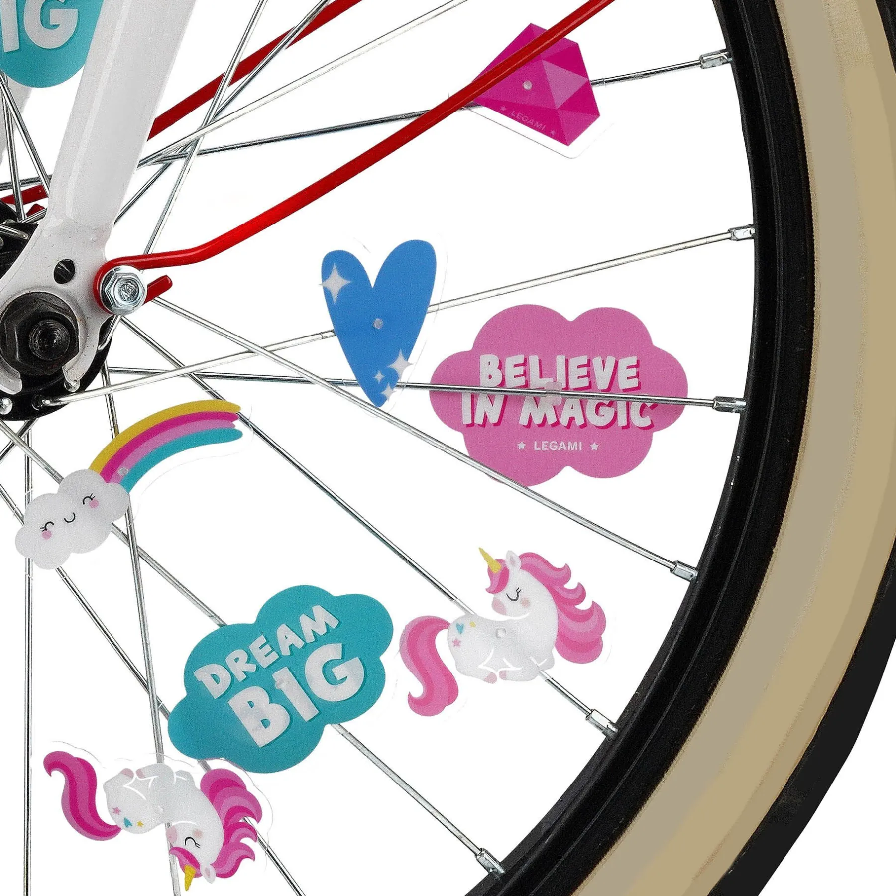 Legami Fahrrad-Accessoires*Set mit 30 Dekorationen für Fahrradspeichen
