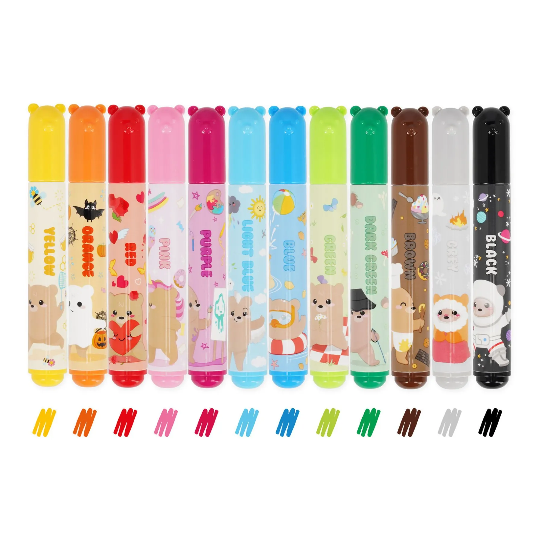 Legami Textmarker Und Filzstifte*Set mit 12 Filzstiften - Teddy Friends