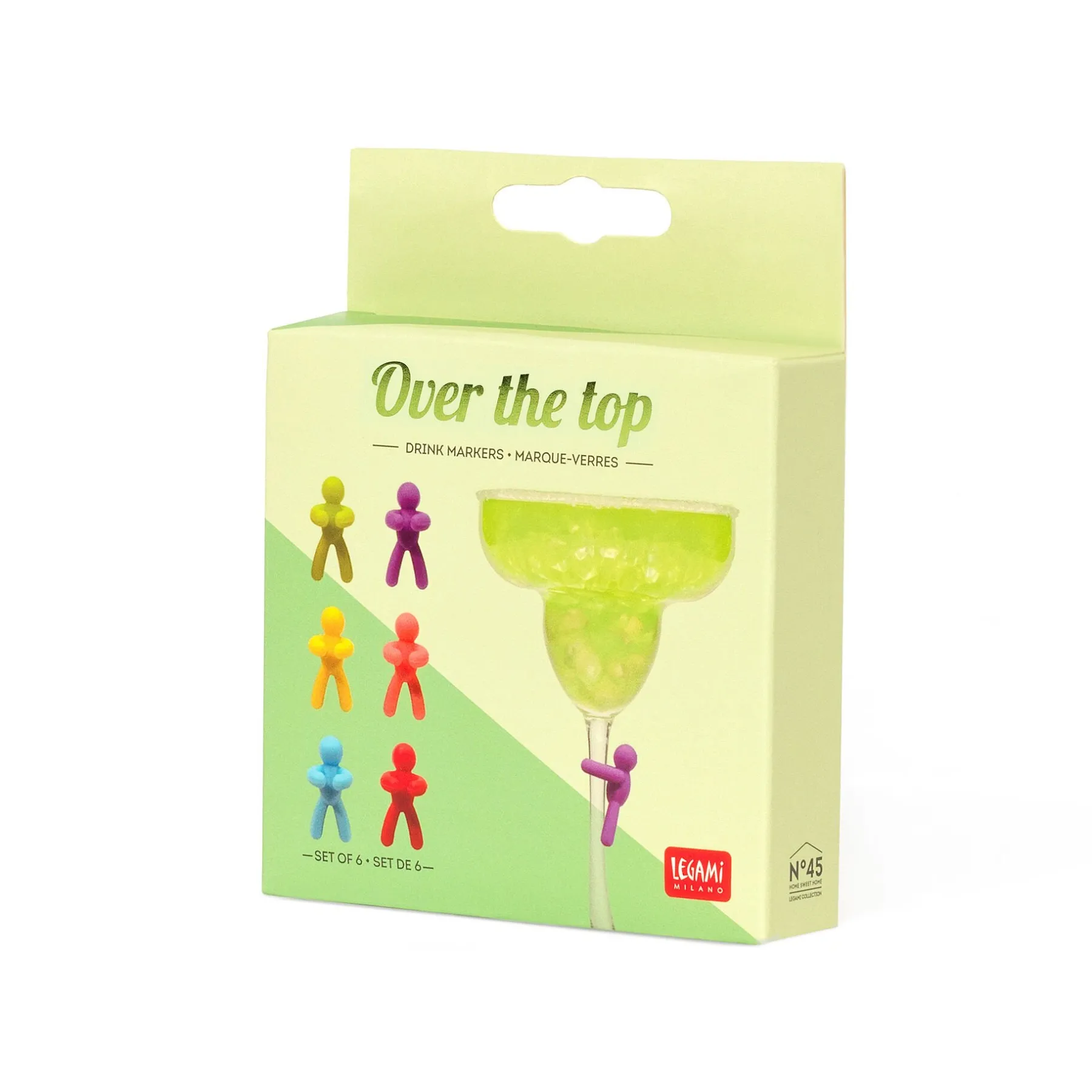 Legami Weitere Küchen-Accessoires|Cocktail Hour*Set mit 6 Glasmarkern