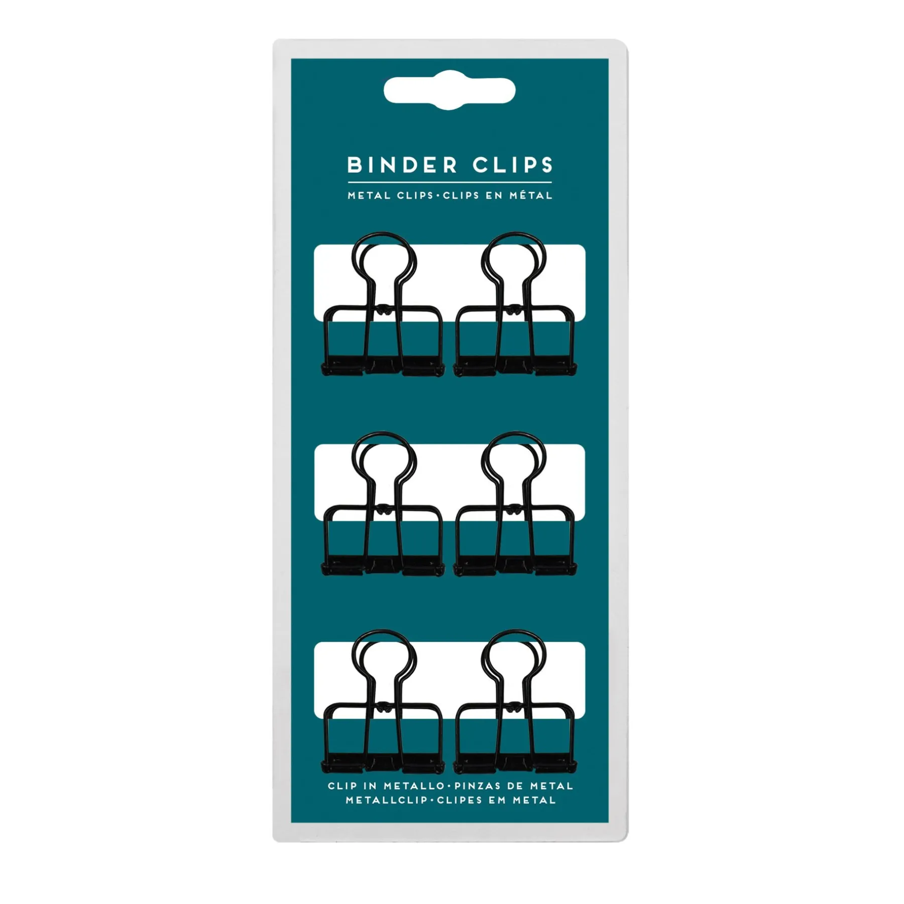 Legami Mehr Schreibwaren*Set mit 6 Metallklammern - Binder Clips