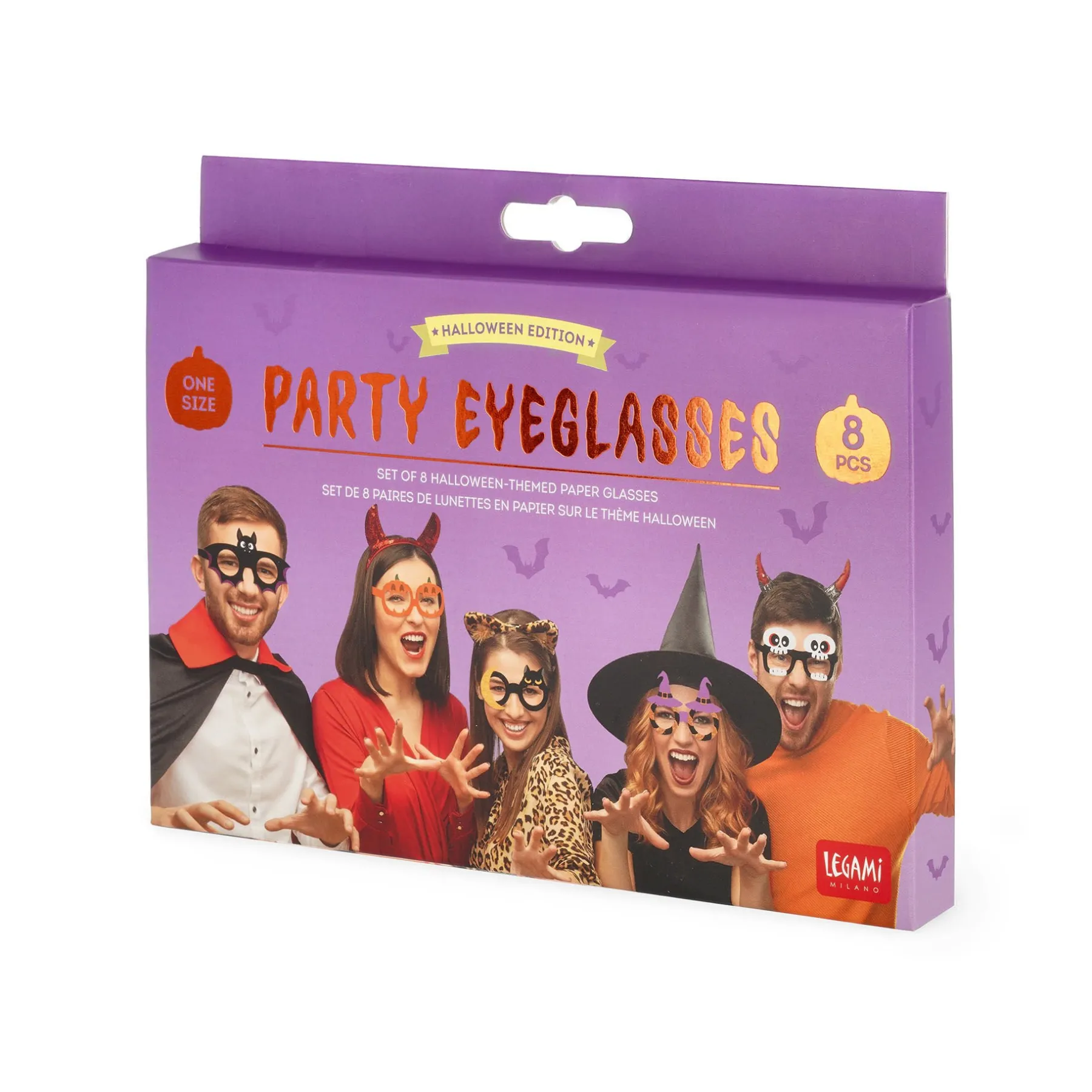 Legami Party-Accessoires*Set mit 8 Papierbrillen