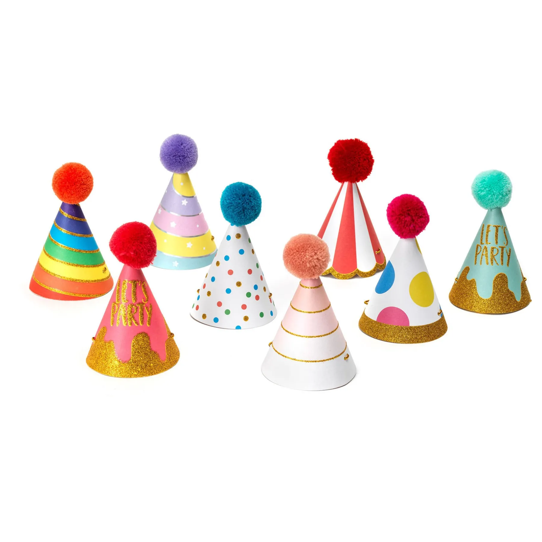 Legami Party-Accessoires*Set mit 8 Partyhütchen - The Party Is On