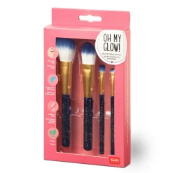 Legami Beauty-Accessoires*Set mit 4 Schminkpinseln - Oh My Glow!