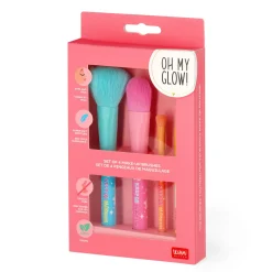 Legami Beauty-Accessoires*Set mit 4 Schminkpinseln - Oh My Glow!