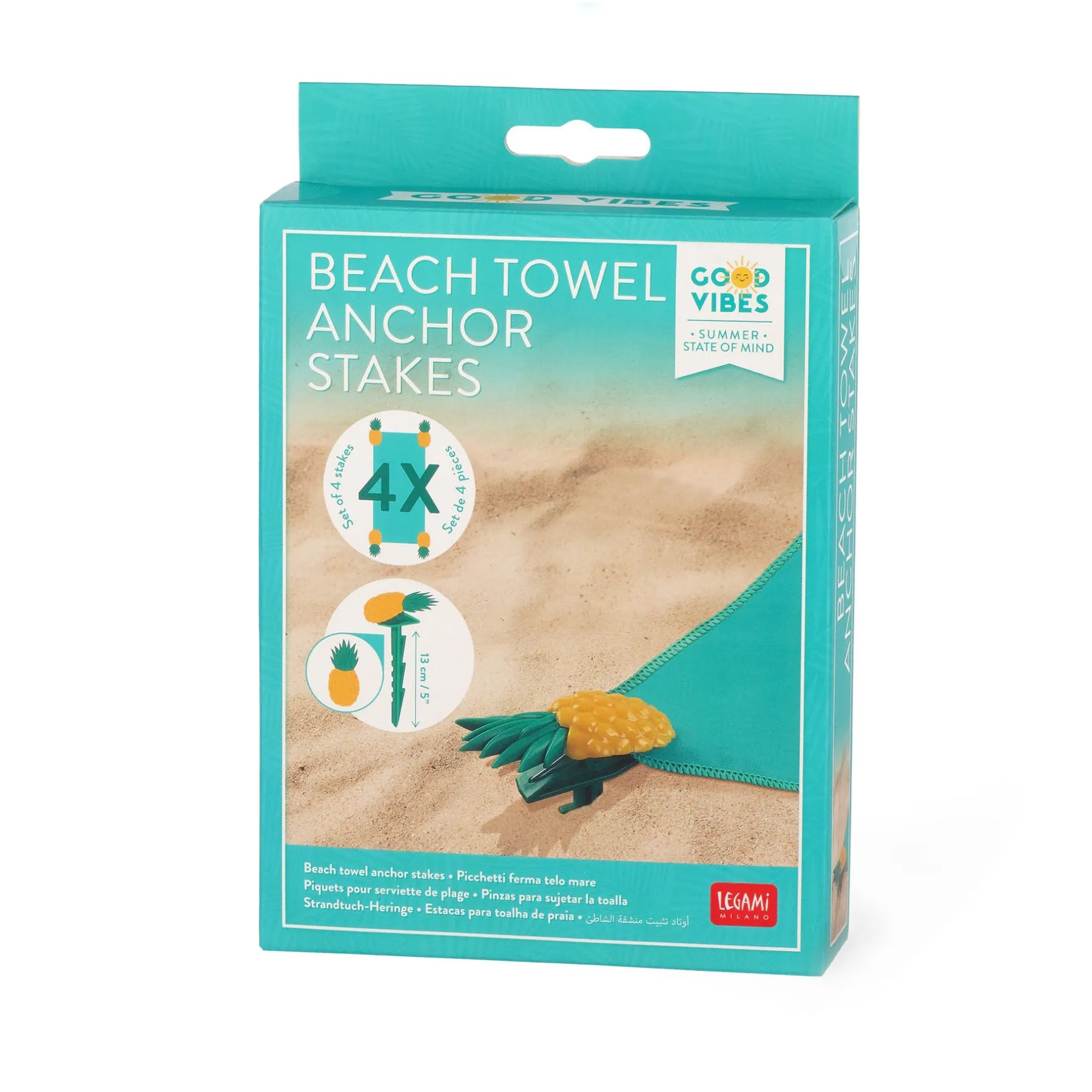 Legami Strandtücher|Strandzubehör*Set mit 4 Strandtuch-Heringen - Beach Towel Anchor Stakes