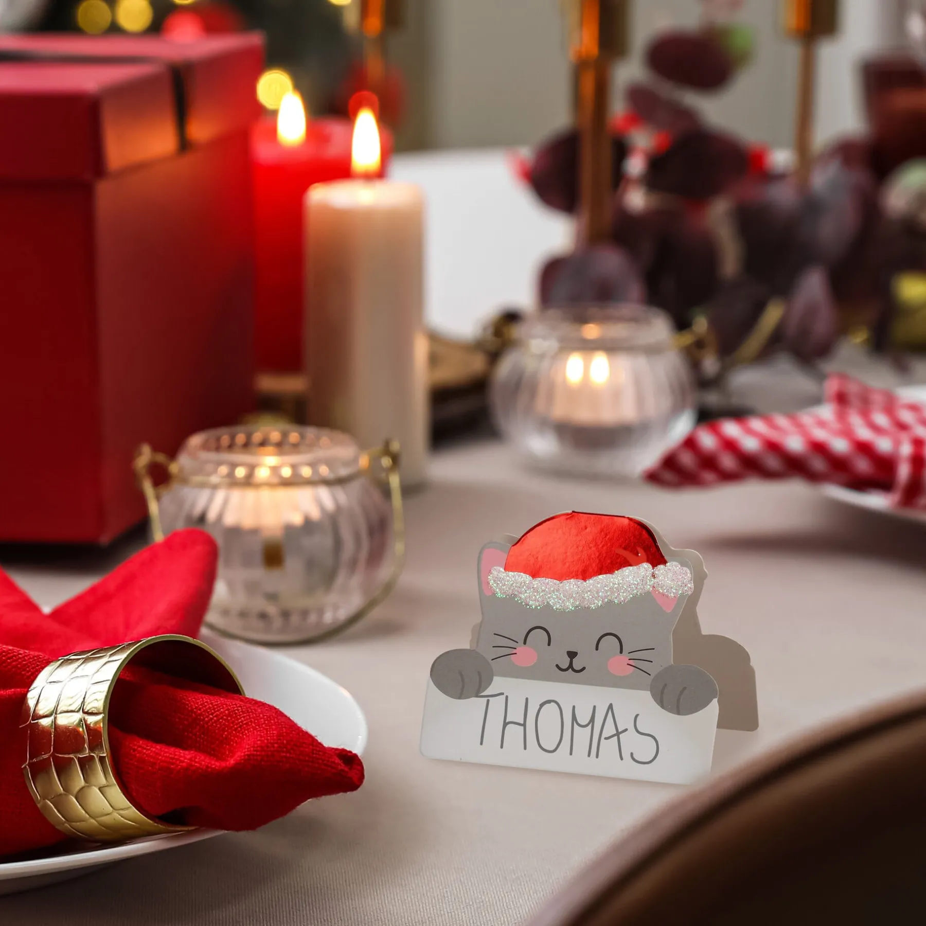 Legami Party-Accessoires*Set mit 12 weihnachtlichen Tischkärtchen