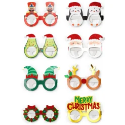 Legami Party-Accessoires*Set mit 8 Weihnachtsbrillen aus Papier