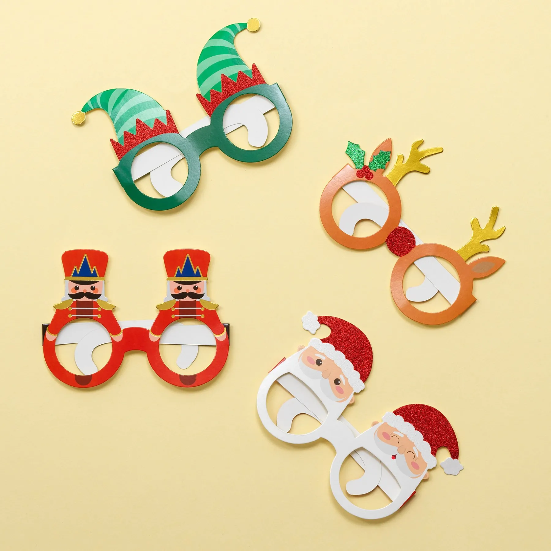 Legami Party-Accessoires*Set mit 8 Weihnachtsbrillen aus Papier