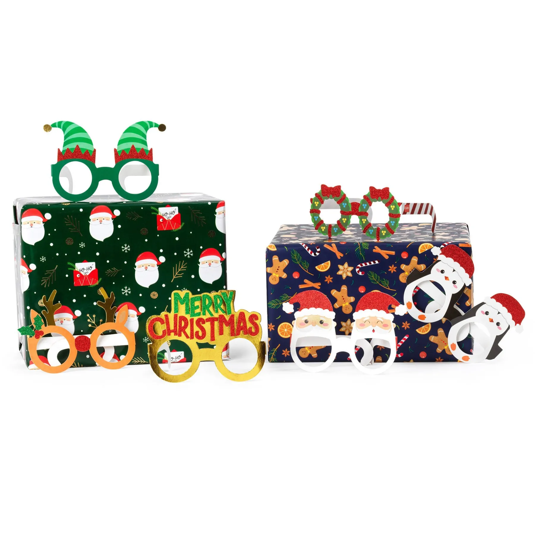 Legami Party-Accessoires*Set mit 8 Weihnachtsbrillen aus Papier