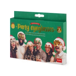Legami Party-Accessoires*Set mit 8 Weihnachtsbrillen aus Papier