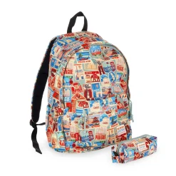 Legami Rucksäcke|Federmäppchen*Set Rucksack und Etui Travel Stickers