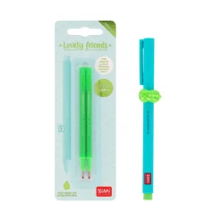Legami Gelstifte Nachfüllminen Lovely Friends|Kugelschreiber Und Gelstifte*Set Stift Lovely Dino mit Neongrüner Ersatzmine
