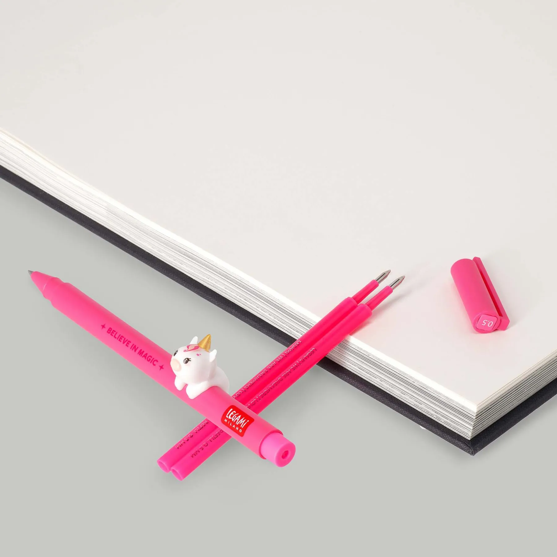 Legami Gelstifte Nachfüllminen Lovely Friends|Kugelschreiber Und Gelstifte*Set Stift Lovely Unicorn mit Neonrosa Ersatzmine